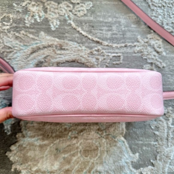 COACH Mini Jamie Camera Bag in Signature Canvas - Powder Pink with Gold Hardware - Picture 4 of 11